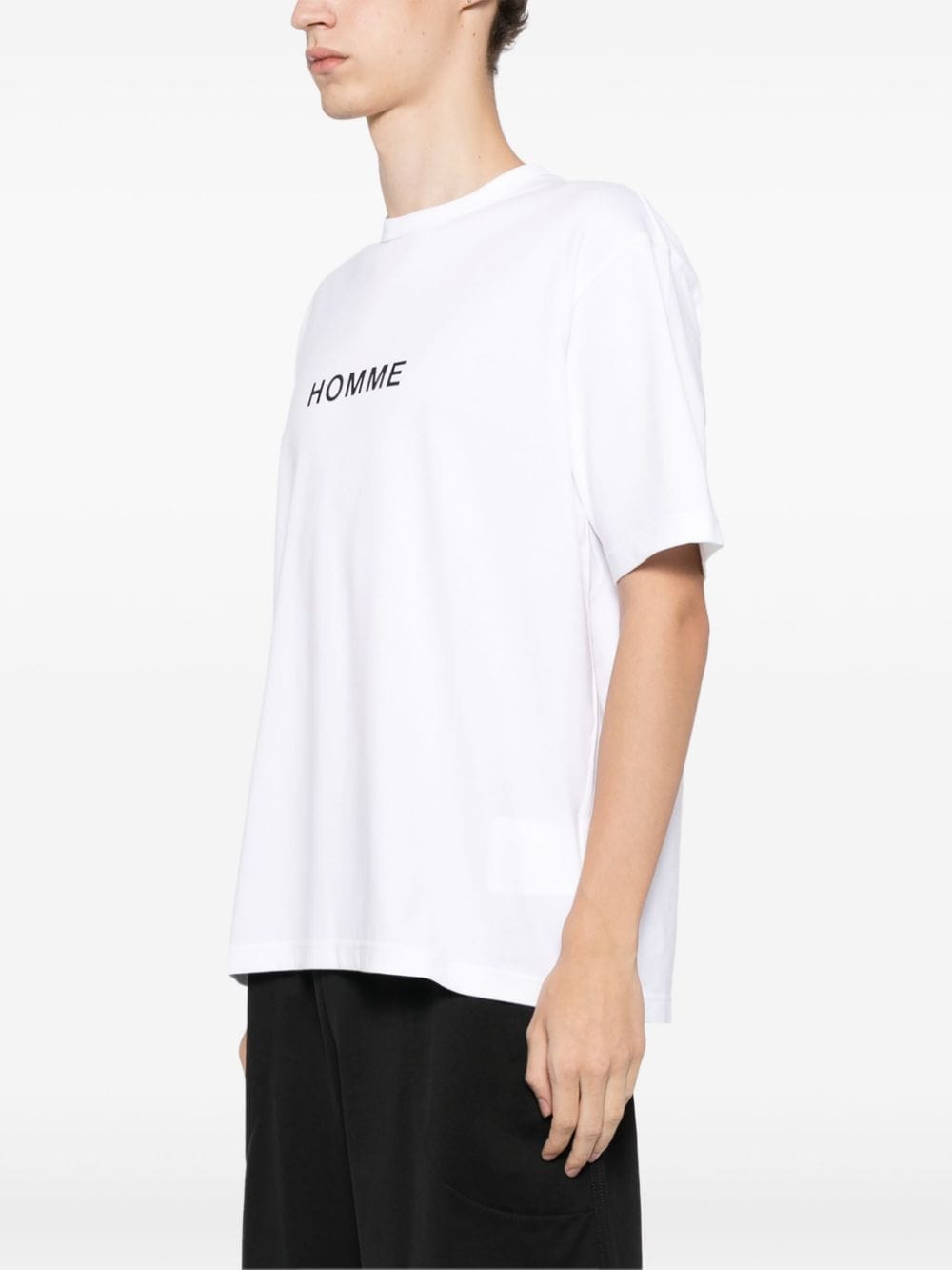 Shop Comme Des Garçons Homme Deux Logo Print T-shirt In Weiss