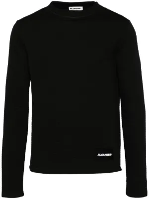 Jacquemus logo-print long-sleeve T-shirt | Black | FARFETCH