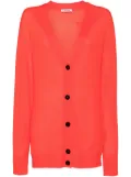 Jil Sander Jil Sanda+ logo embroidery cardigan - Red
