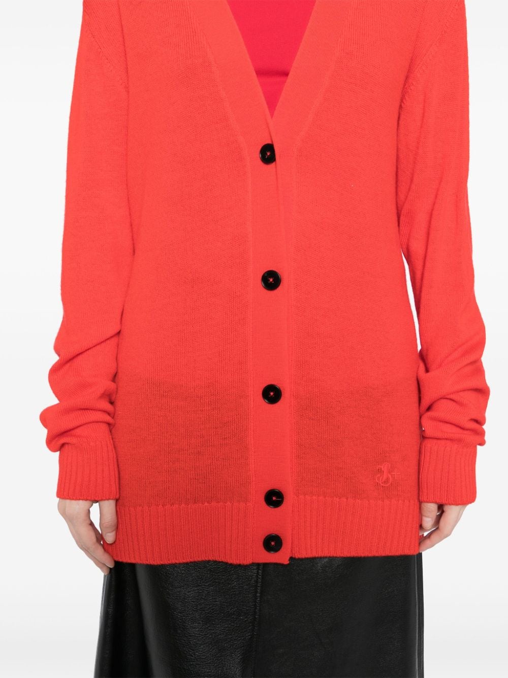 Jil Sander Jil Sanda+ vestjas met geborduurd logo Rood