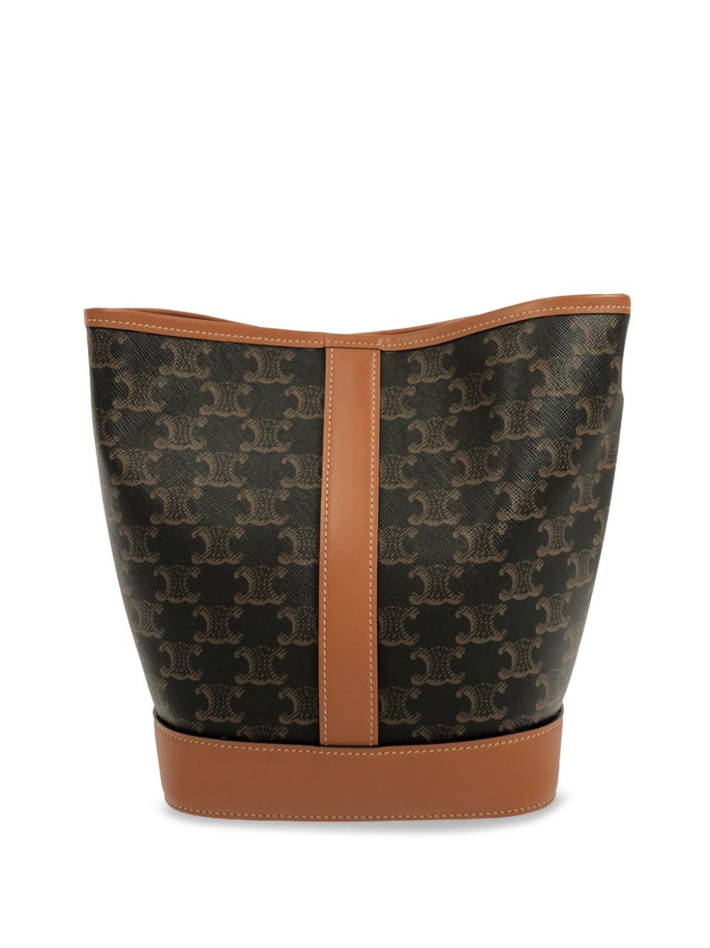 Céline Pre-Owned 2021 Triomphe kleine bucket-tas - Bruin