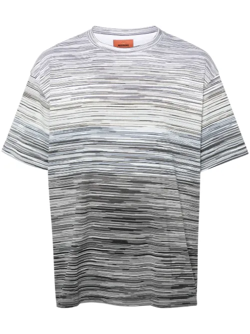 T-shirt rayé à logo en caoutchouc - Missoni - Modalova