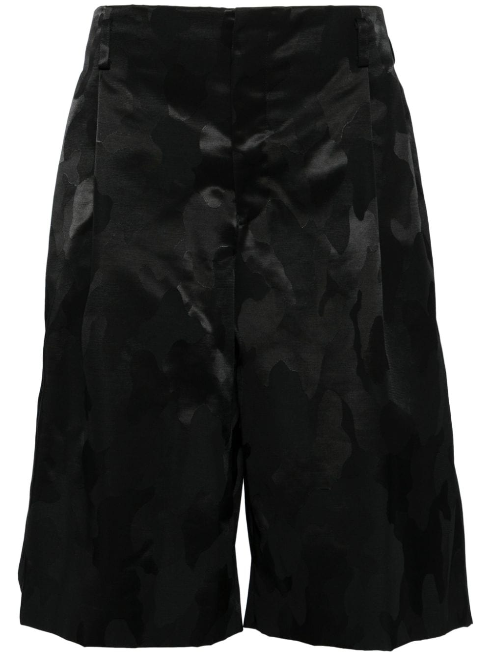 Comme des Garçons Homme Plus camouflage-patterned wide-leg shorts – Black