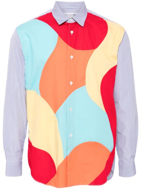 Comme Des Garcons Shirt curved patchwork shirt Men