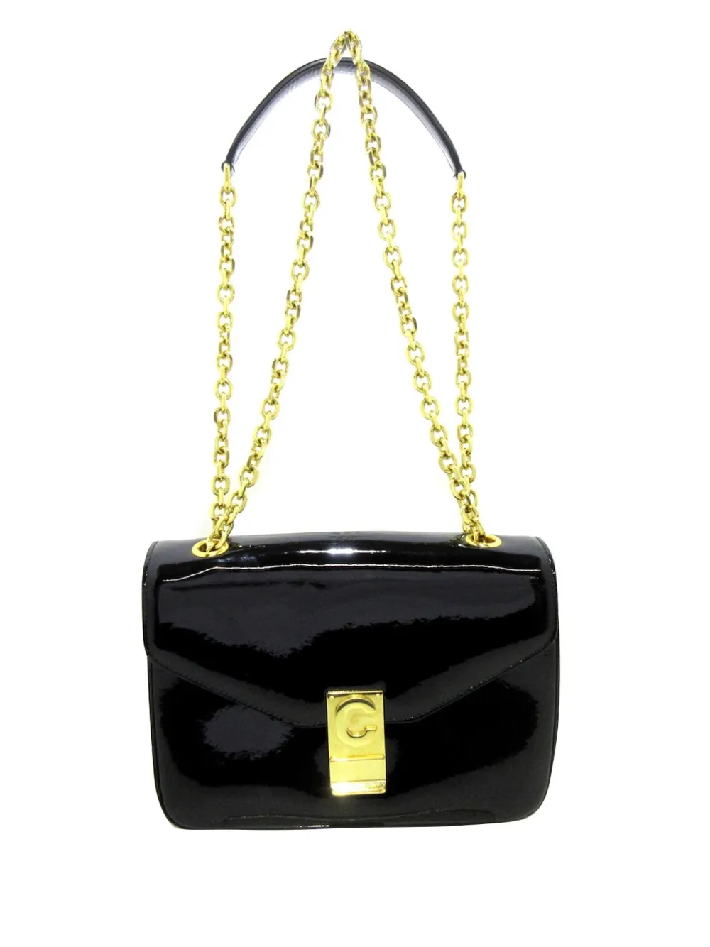 Céline Pre-Owned 21st Century Medium Patent C shoulder bag - Black