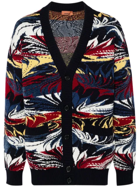 Missoni cárdigan tejido con motivo en intarsia