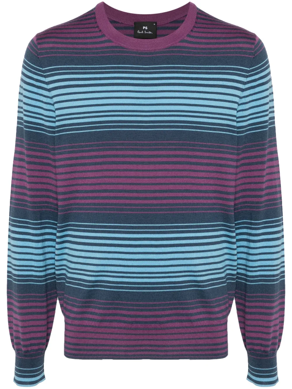 Ps By Paul Smith Ps Paul Smith Relaxed-fit Striped Merino Wool Sweater In Blue