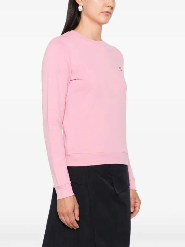 Maison Kitsuné Fox Head-patch Sweatshirt | Pink | FARFETCH