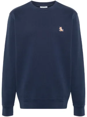 Maison Kitsuné Bold Fox Head Cotton Sweatshirt | Blue | FARFETCH