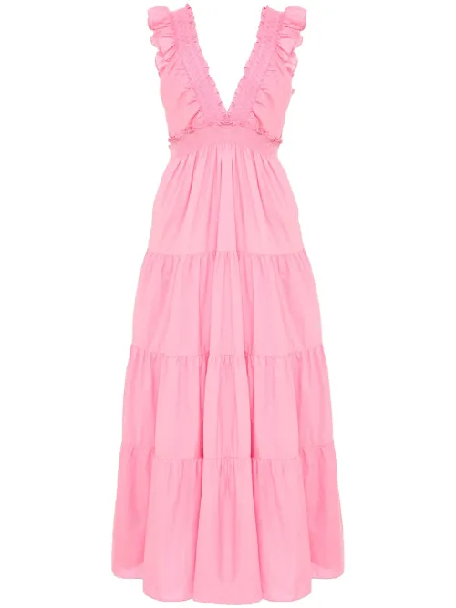 Robe longue à volants - LoveShackFancy - Modalova
