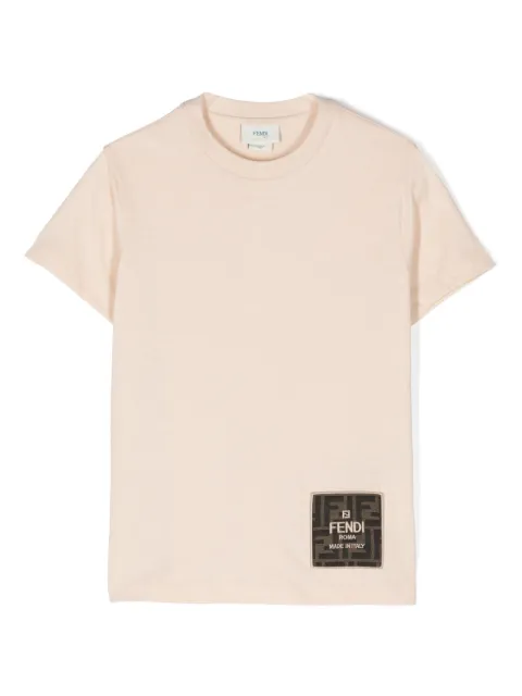 Fendi Kids logo-patch T-shirt 
