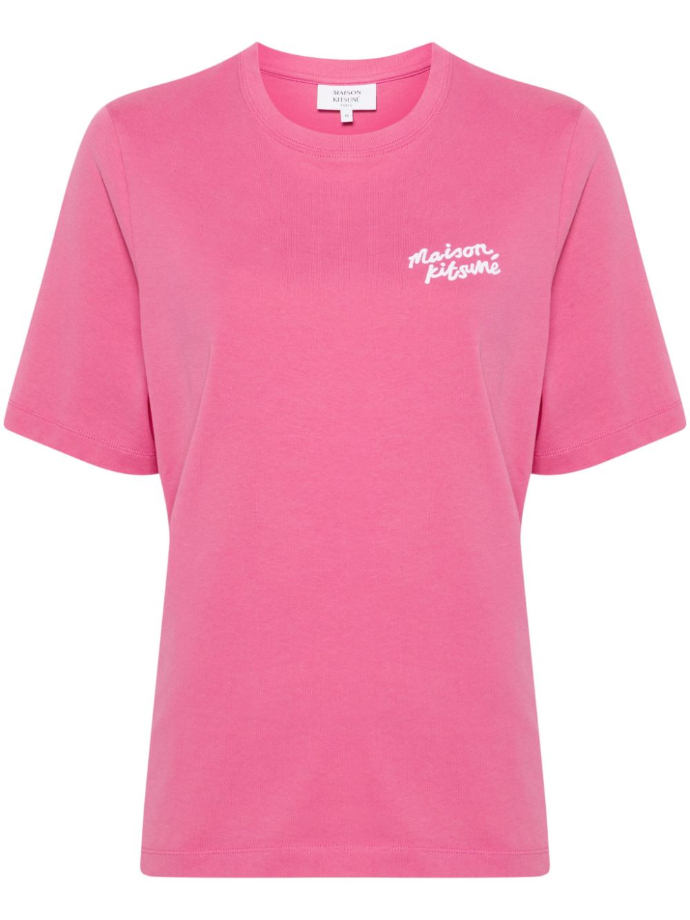 Maison Kitsuné T-shirt met handschrift Roze