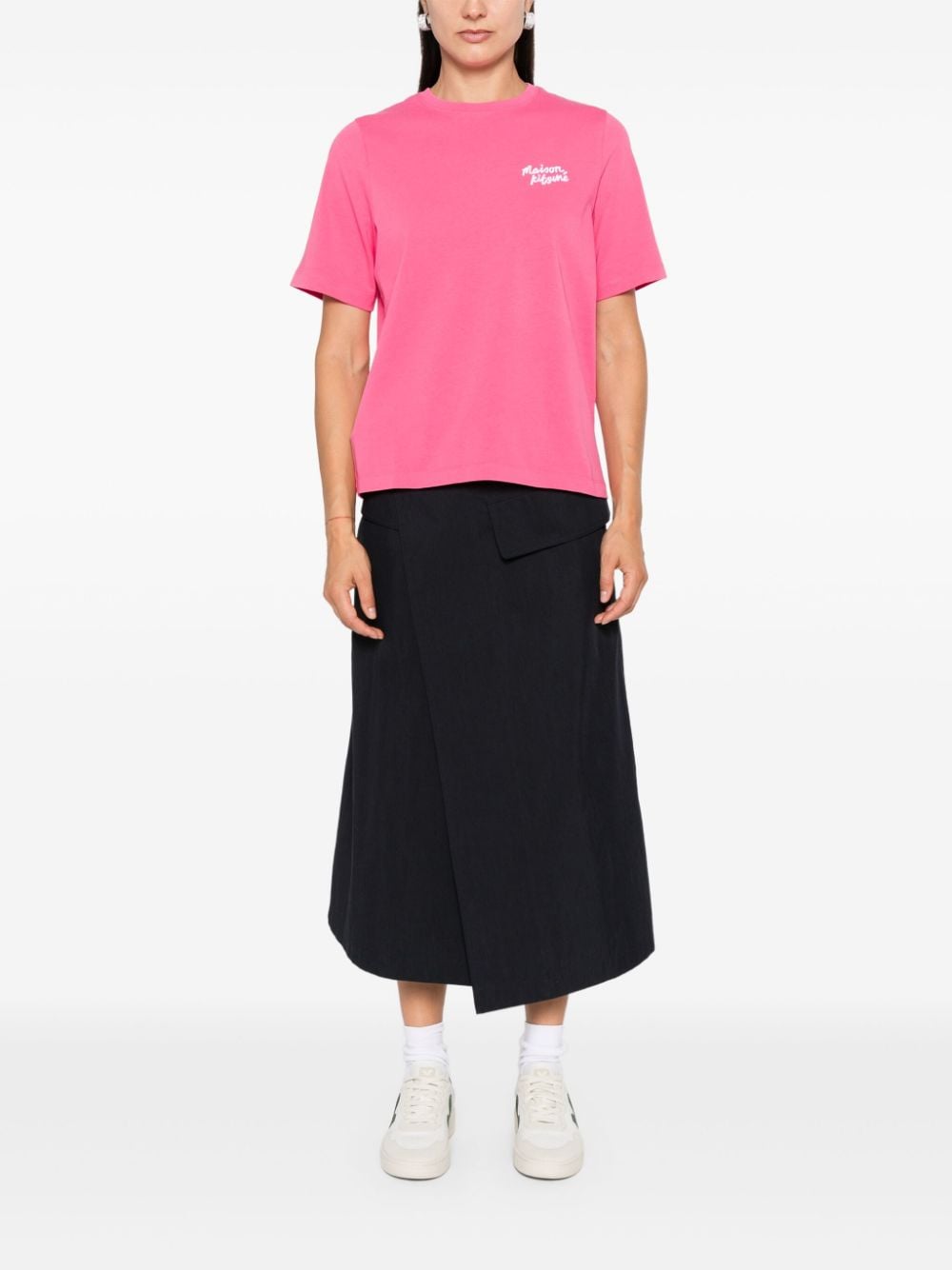 Maison Kitsuné Maison Kitsuné Handwriting T-shirt - Roze