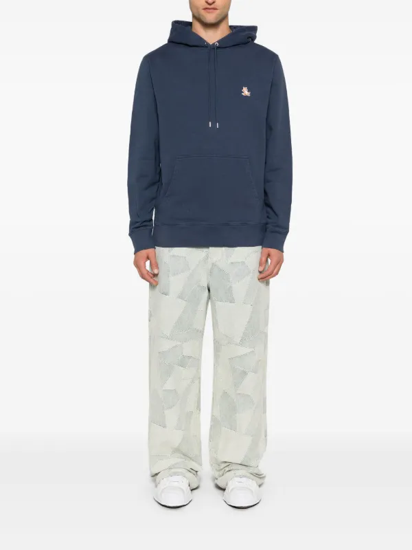 【送料&関税込】Maison KitsunAC Cotton Hoodie Maison Kitsuné Fox Head Cotton Hoodie | Blue | FARFETCH TH