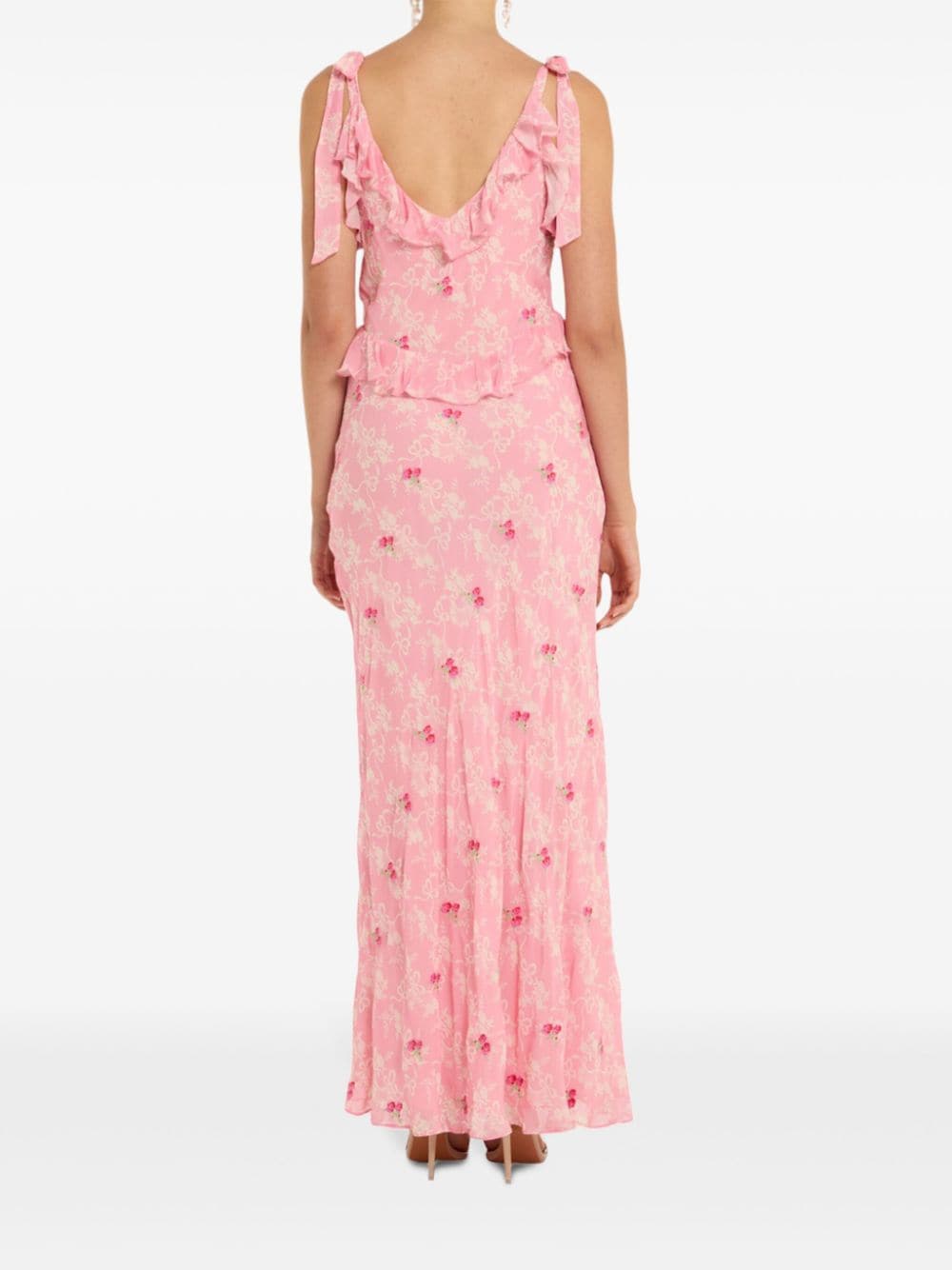 Shop Loveshackfancy Orcene Maxi Dress In Pink