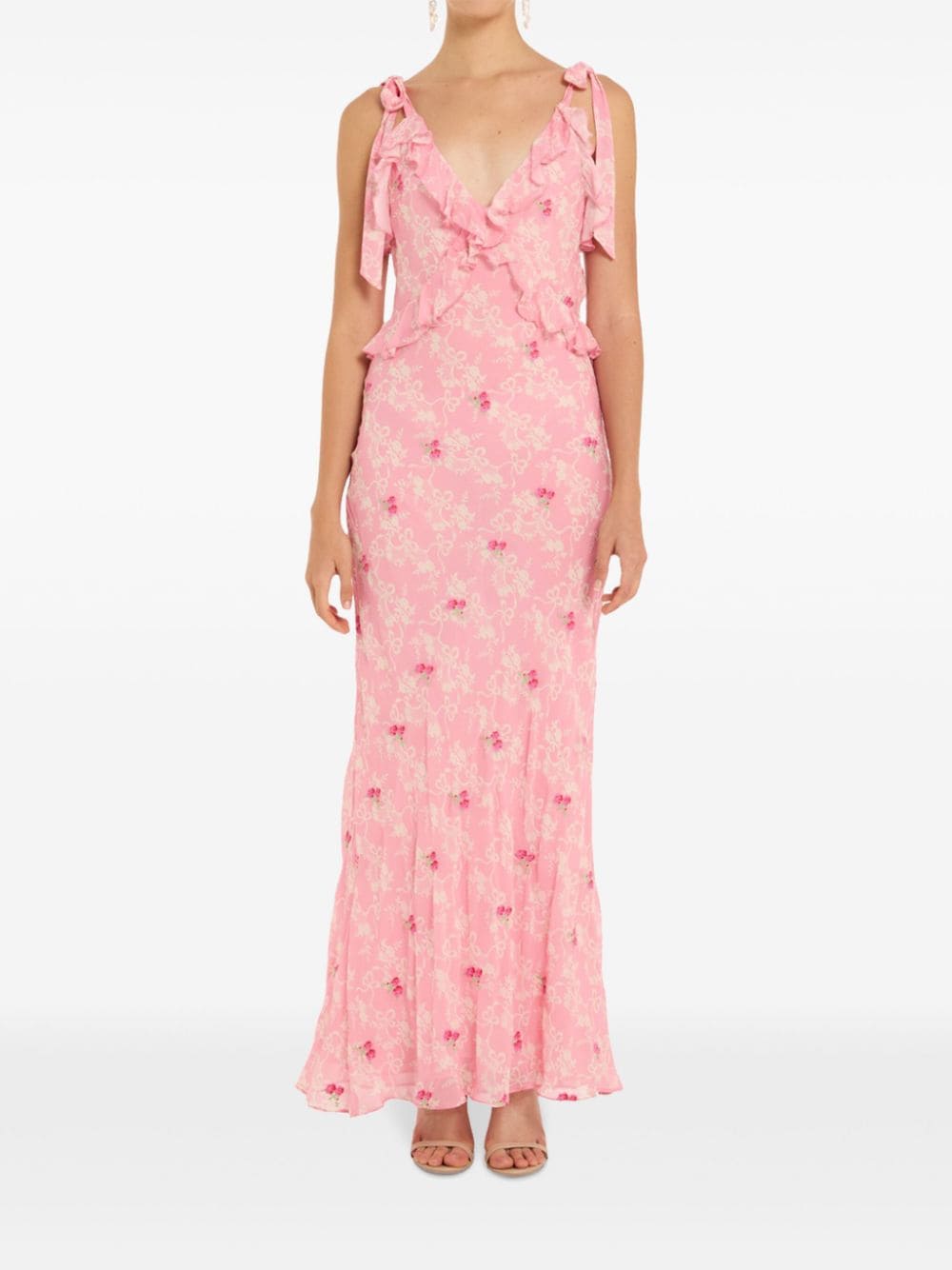 Shop Loveshackfancy Orcene Maxi Dress In Pink