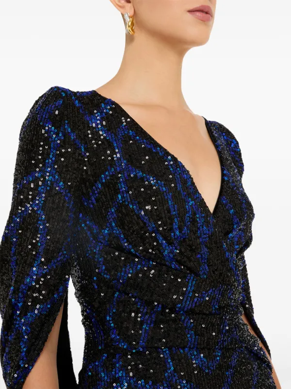sequin dress with shawl