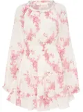 LoveShackFancy floral mini dress - White