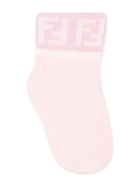 Fendi Kids طقم جوارب مطرزة بشعار الماركة (5 قطع)