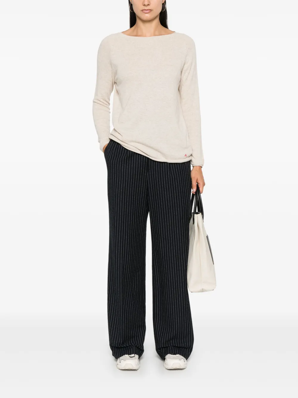 Peuterey logo-embroidered jumper - Beige