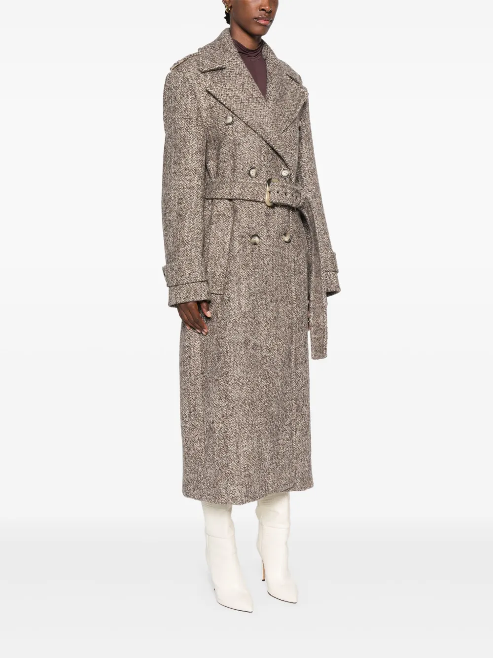 Sportmax Jas met ceintuur Beige