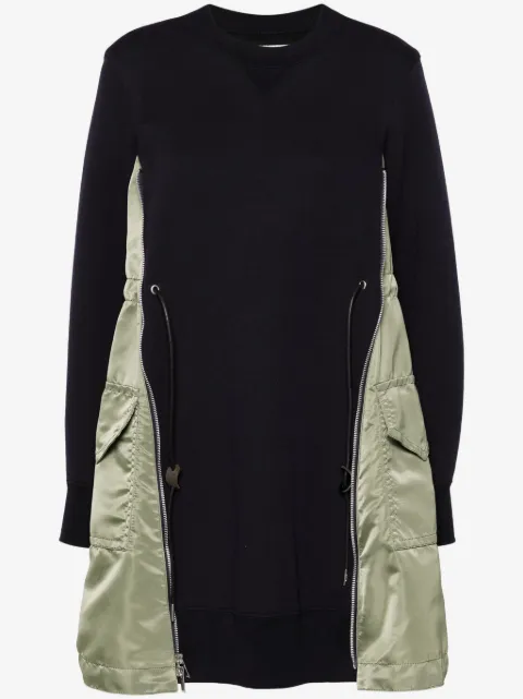 sacai panelled mini dress