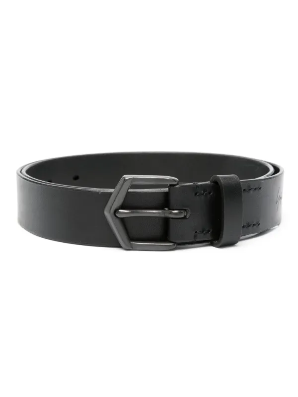 Yohji Yamamoto ブラックレザーベルト 中古・古着通販】YOHJI YAMAMOTO (ヨウジヤマモト) レザーベルト
