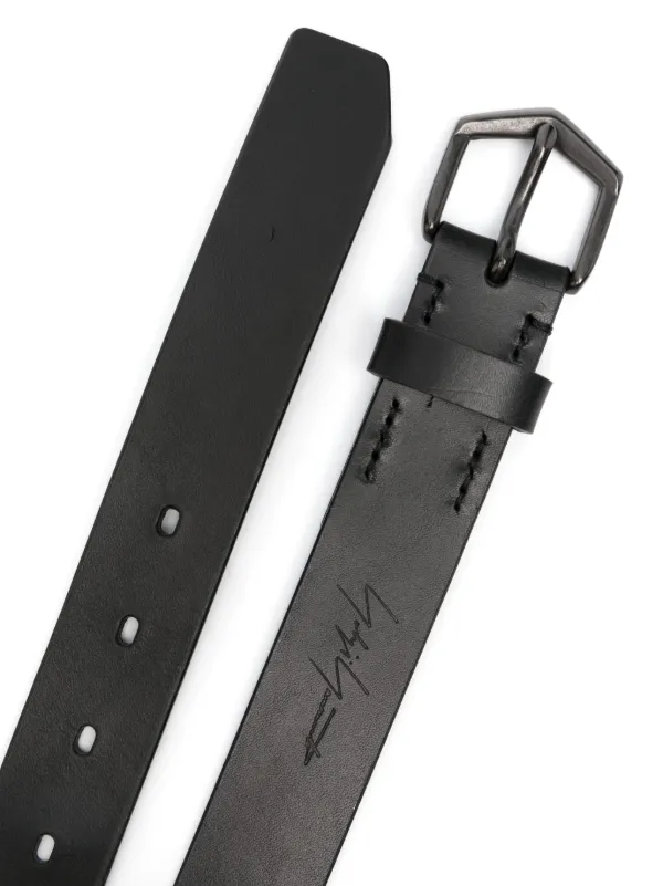 Yohji Yamamoto ブラックレザーベルト 中古・古着通販】YOHJI YAMAMOTO (ヨウジヤマモト) レザーベルト