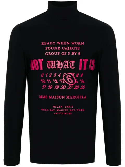 MM6 Maison Margiela signature numbers print top