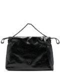 PINKO Chain-strap leather shoulder bag - Black