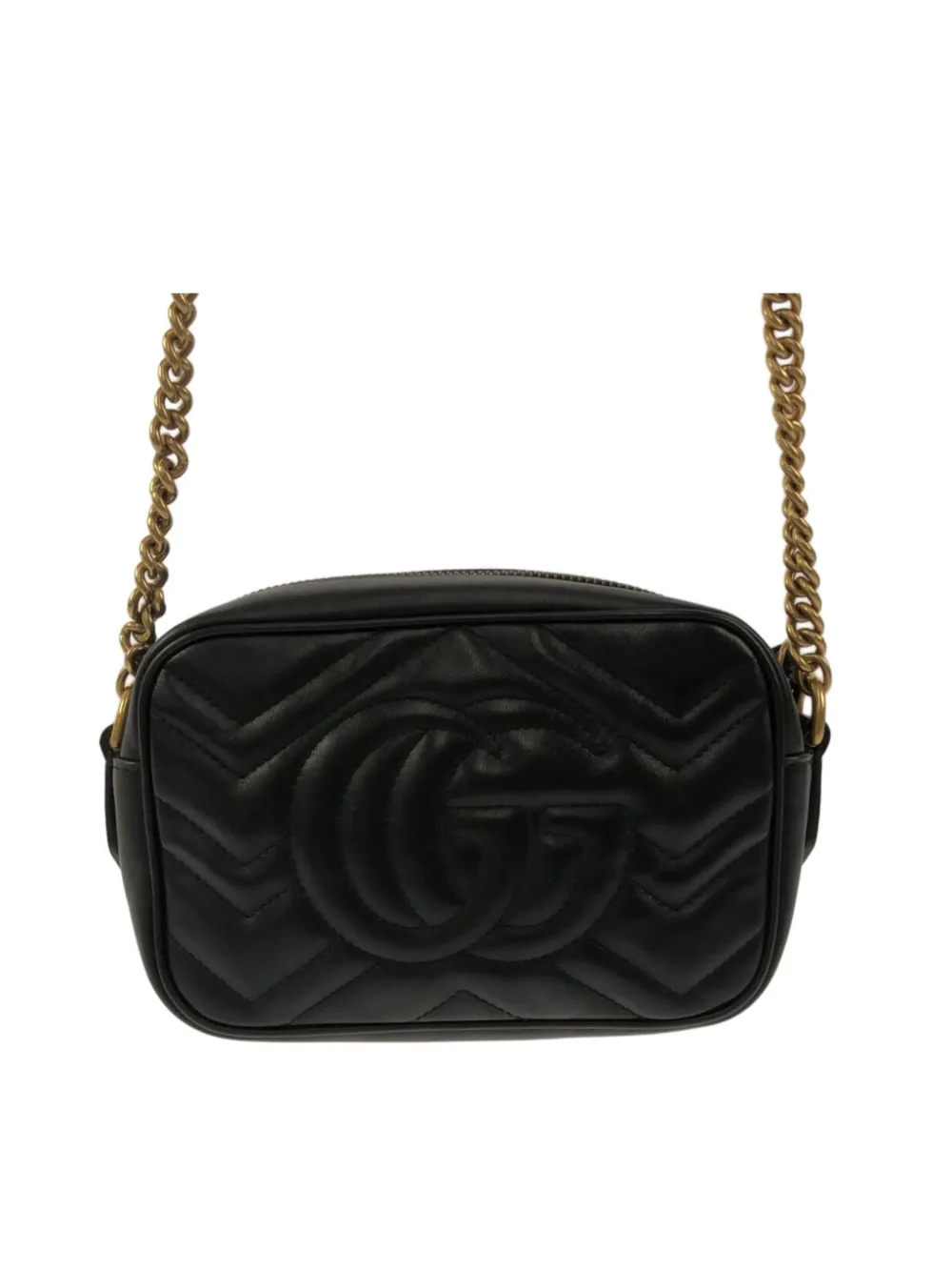 Gucci Pre-Owned 2016-2023 GG Marmont matelassé crossbodytas - Zwart