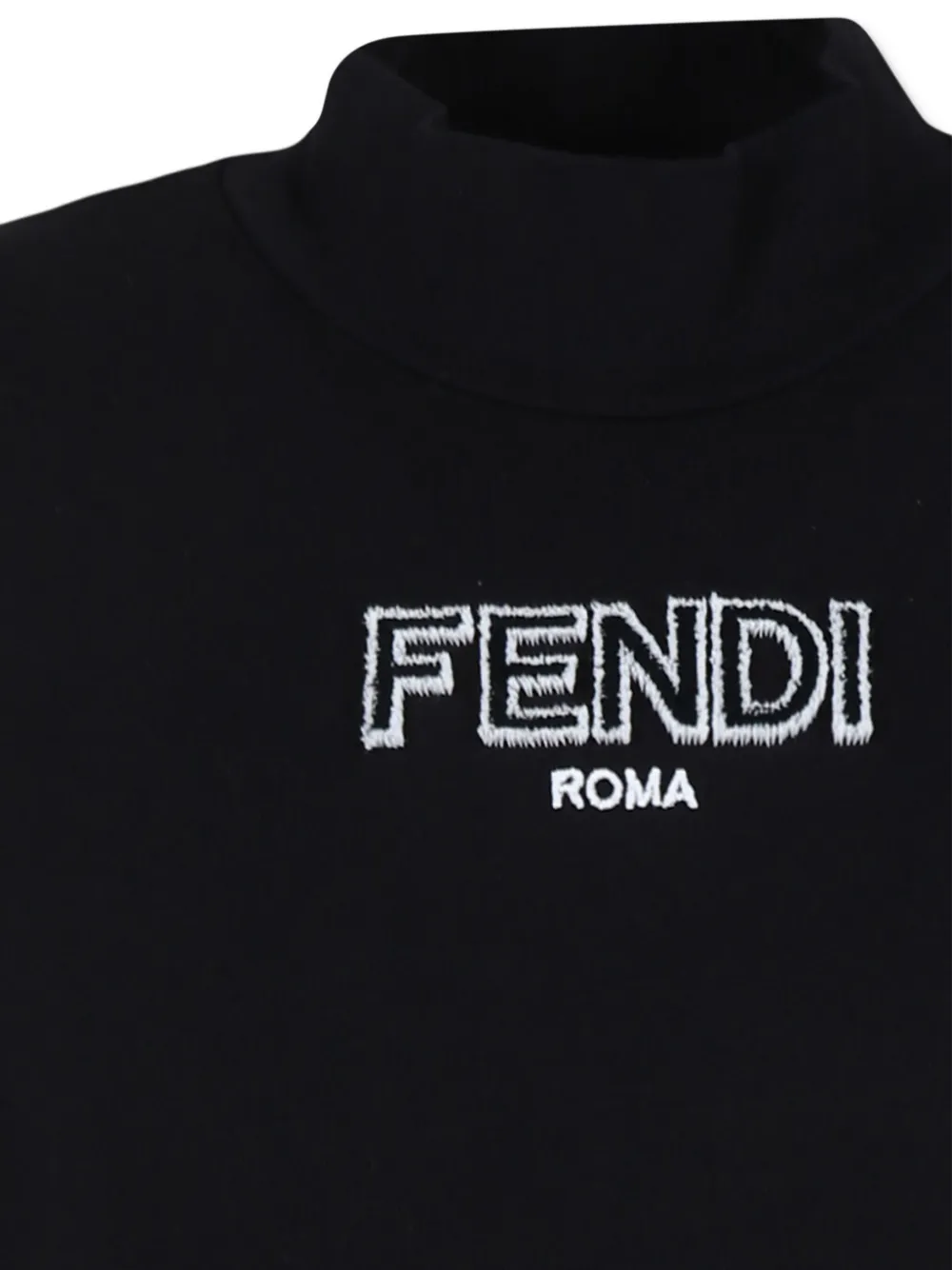 Fendi Kids Jurk met uitgesneden detail Zwart