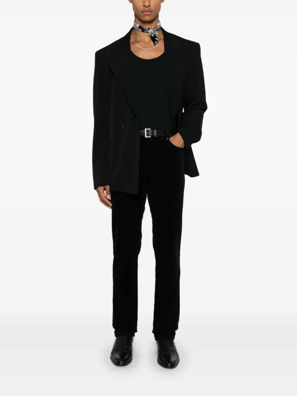 Saint Laurent コーデュロイ スリムパンツ | ブラック | FARFETCH JP