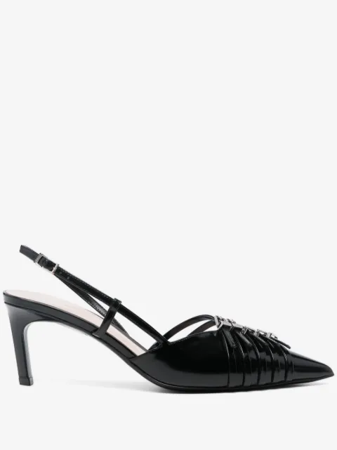 Gucci 65mm leather slingback pumps