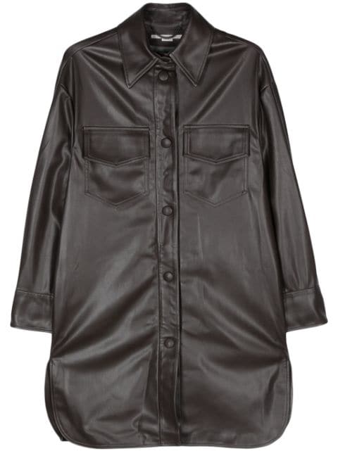 Stella McCartney faux-leather overshirt