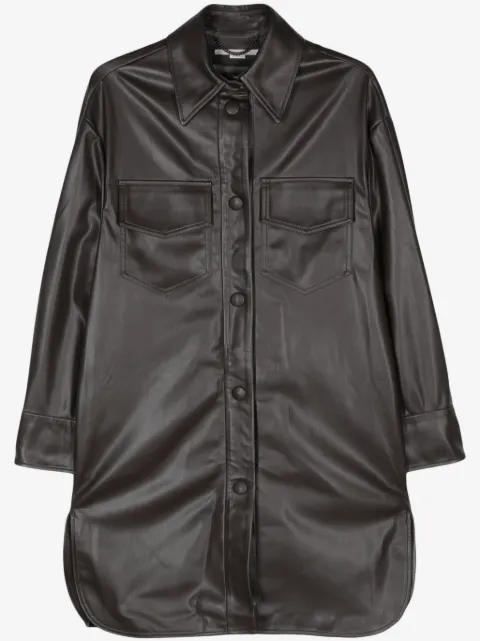 Stella McCartney sobrecamisa de piel artificial