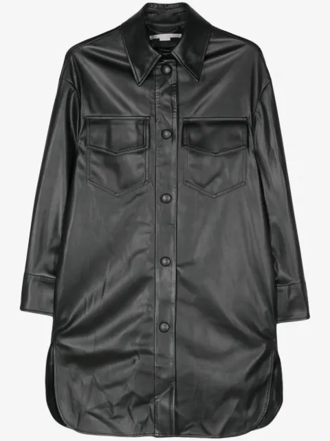 Stella McCartney sobrecamisa de piel artificial