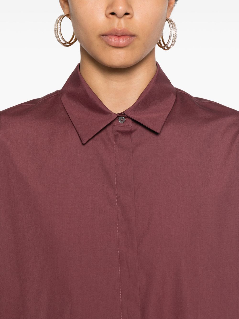 Shop 's Max Mara Cotton Shirt In Red