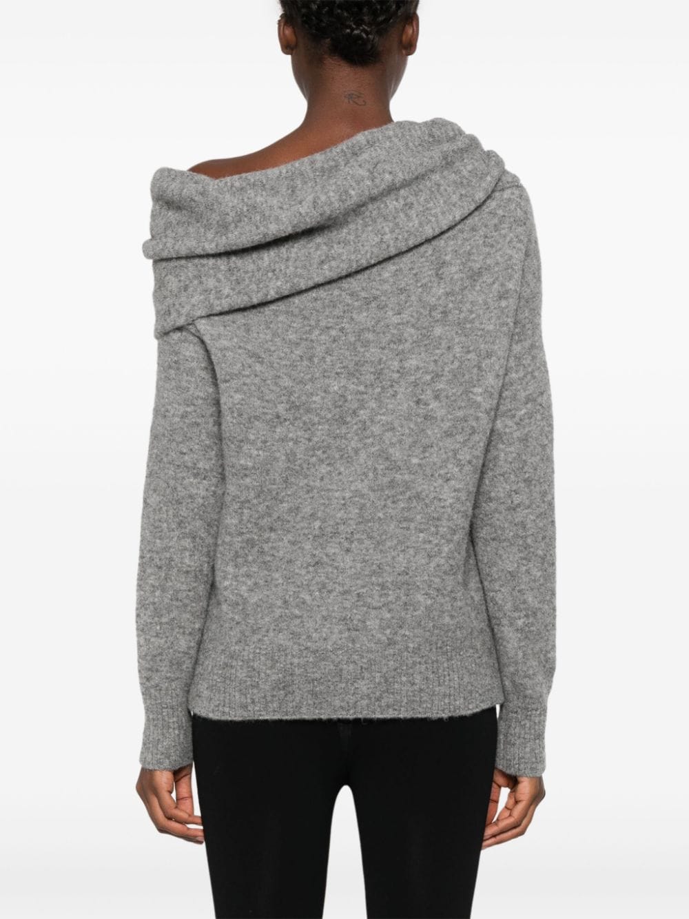 Shop Giuseppe Di Morabito Off-the-shoulder Sweater In Grey