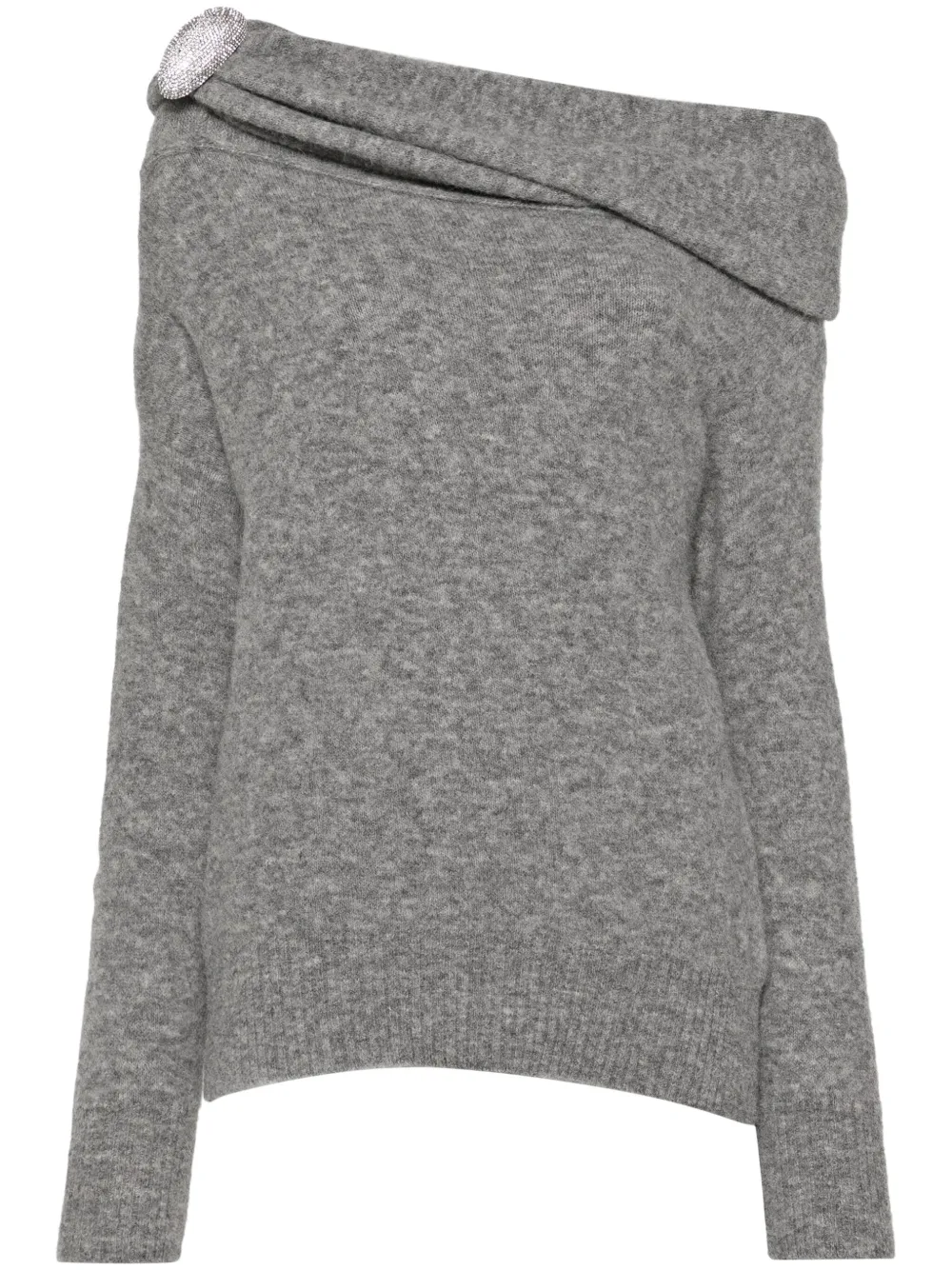 Shop Giuseppe Di Morabito Off-the-shoulder Sweater In Grey