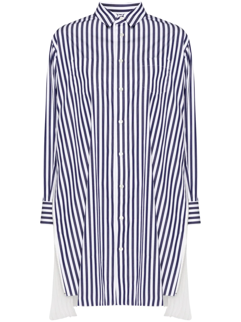 Sacai Gestreepte mini-jurk Blauw