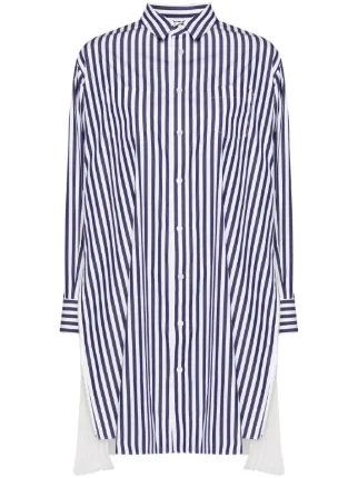 【限定セール！】 Sacai ストライプ JP FARFETCH | ブルー | ミニドレス ワンピース