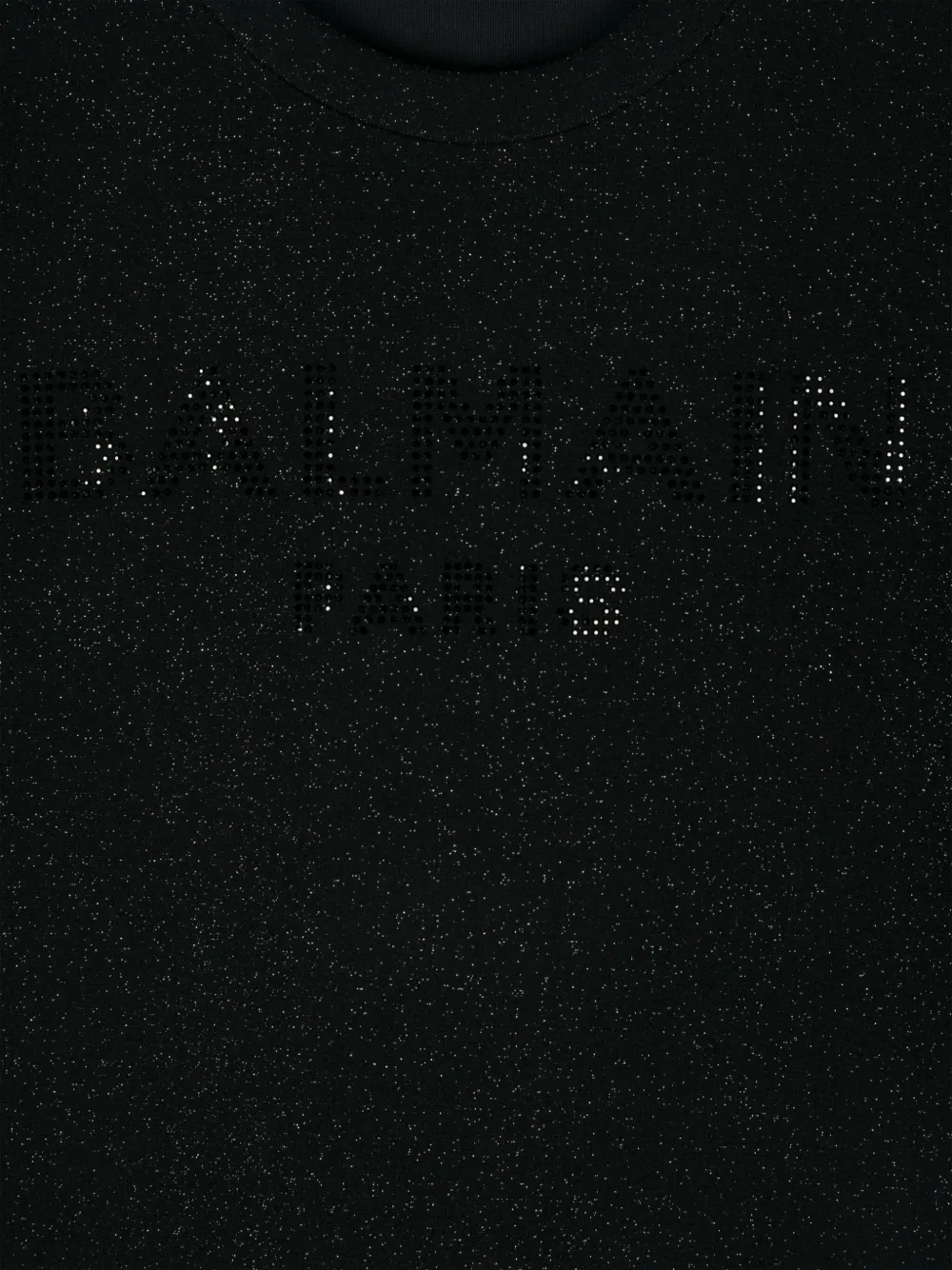 Balmain Kids T-shirt met logo van stras Zwart