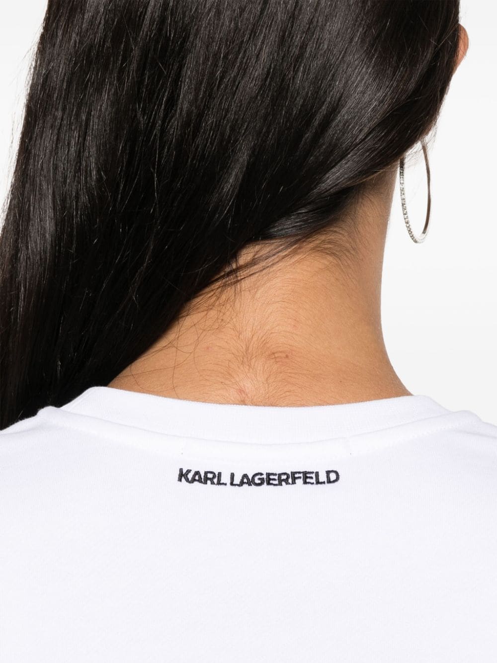 Shop Karl Lagerfeld Sunglasses Sweatshirt In White