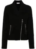 LIU JO zip-up jersey jacket - Black