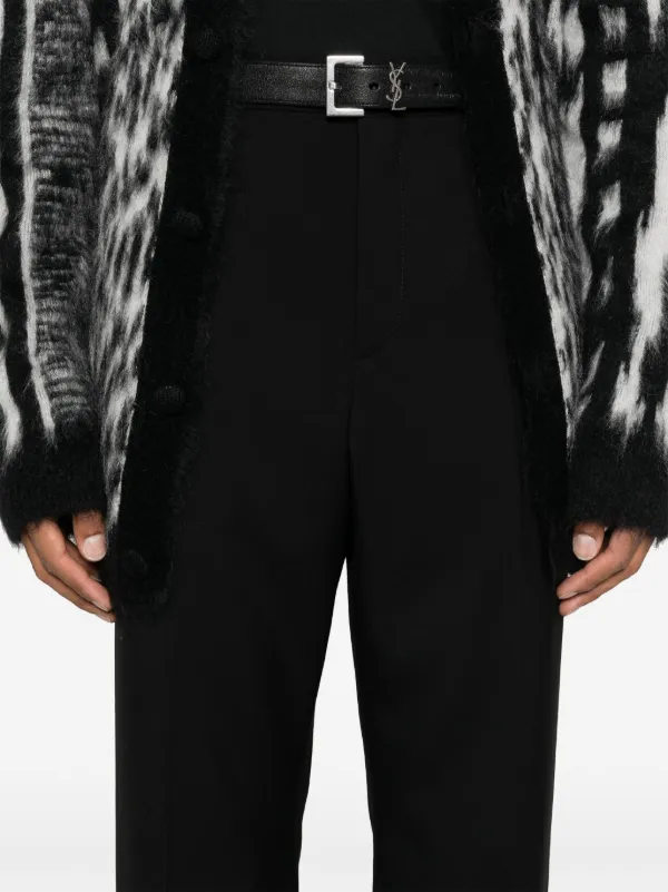SAINT LAURENT テーラードウールパンツ ブラック Saint Laurent ウールパンツ | ブラック | FARFETCH JP