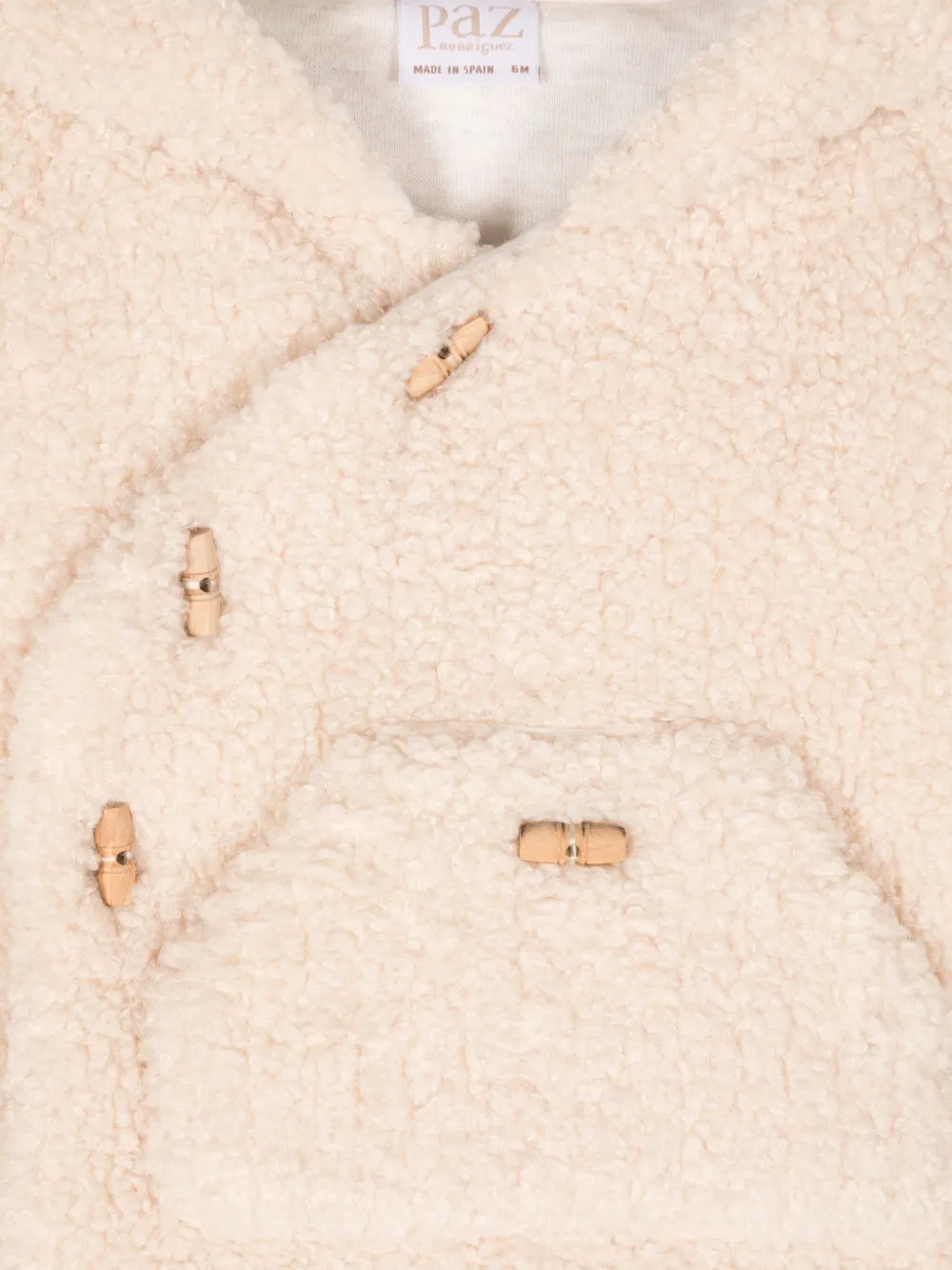 Paz Rodriguez Jas van imitatiescheerwol Beige