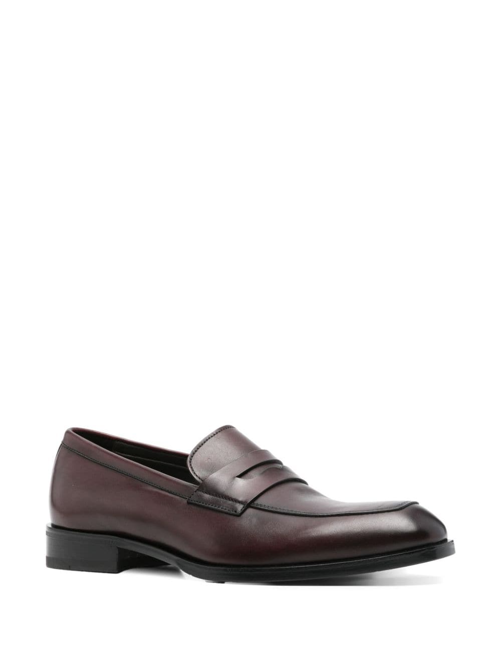 Canali Leren loafers - Rood