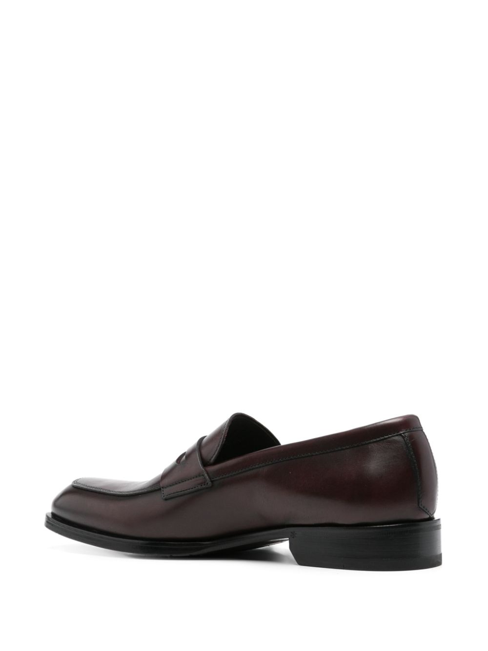 Canali Leren loafers Rood