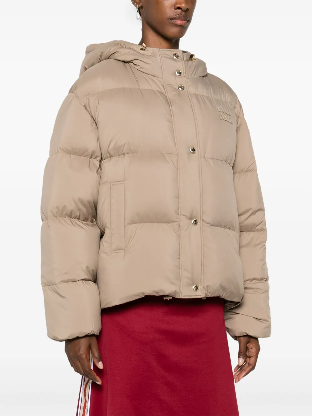 Miu Jack met logo-applicatie Bruin